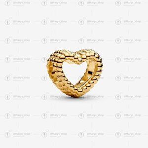 Pandora Beaded Open Heart Charm|Pendant